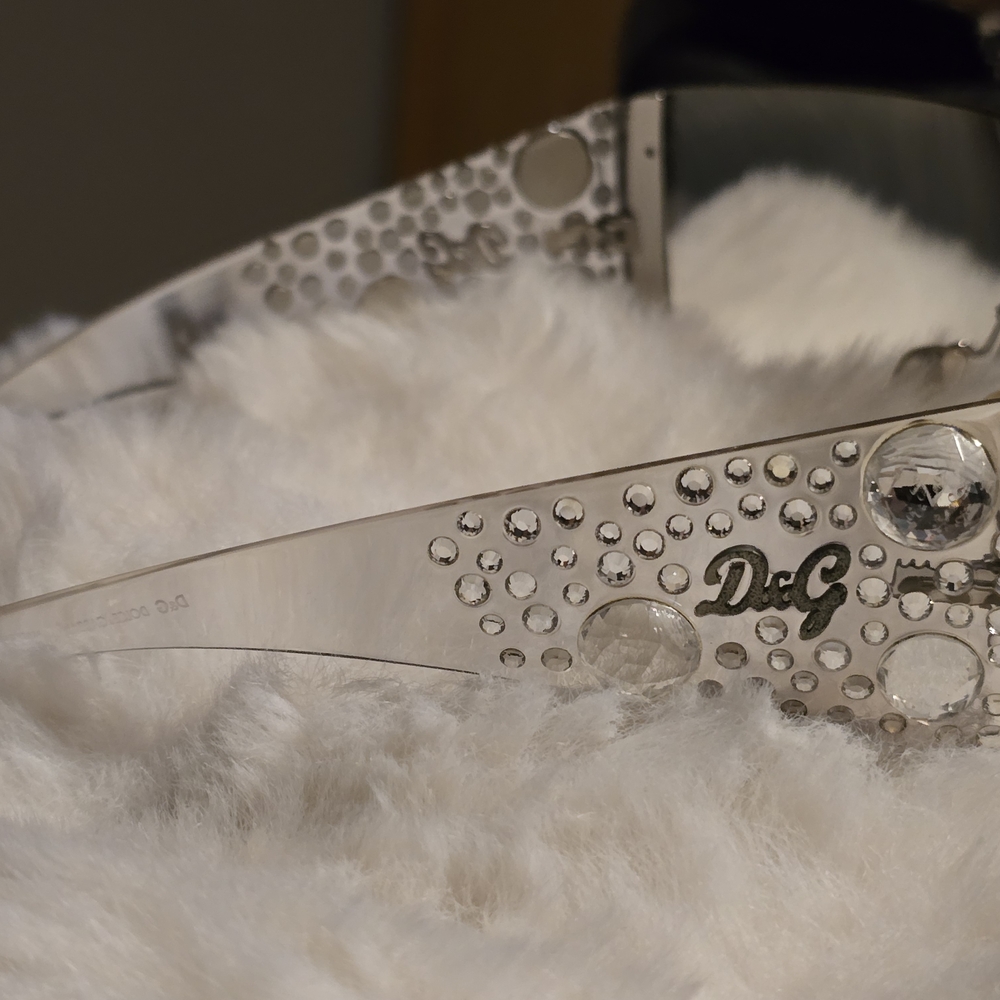 Dolce & Gabbana Silver Crystal Embellished Sunglasses - Picture 4 of 7